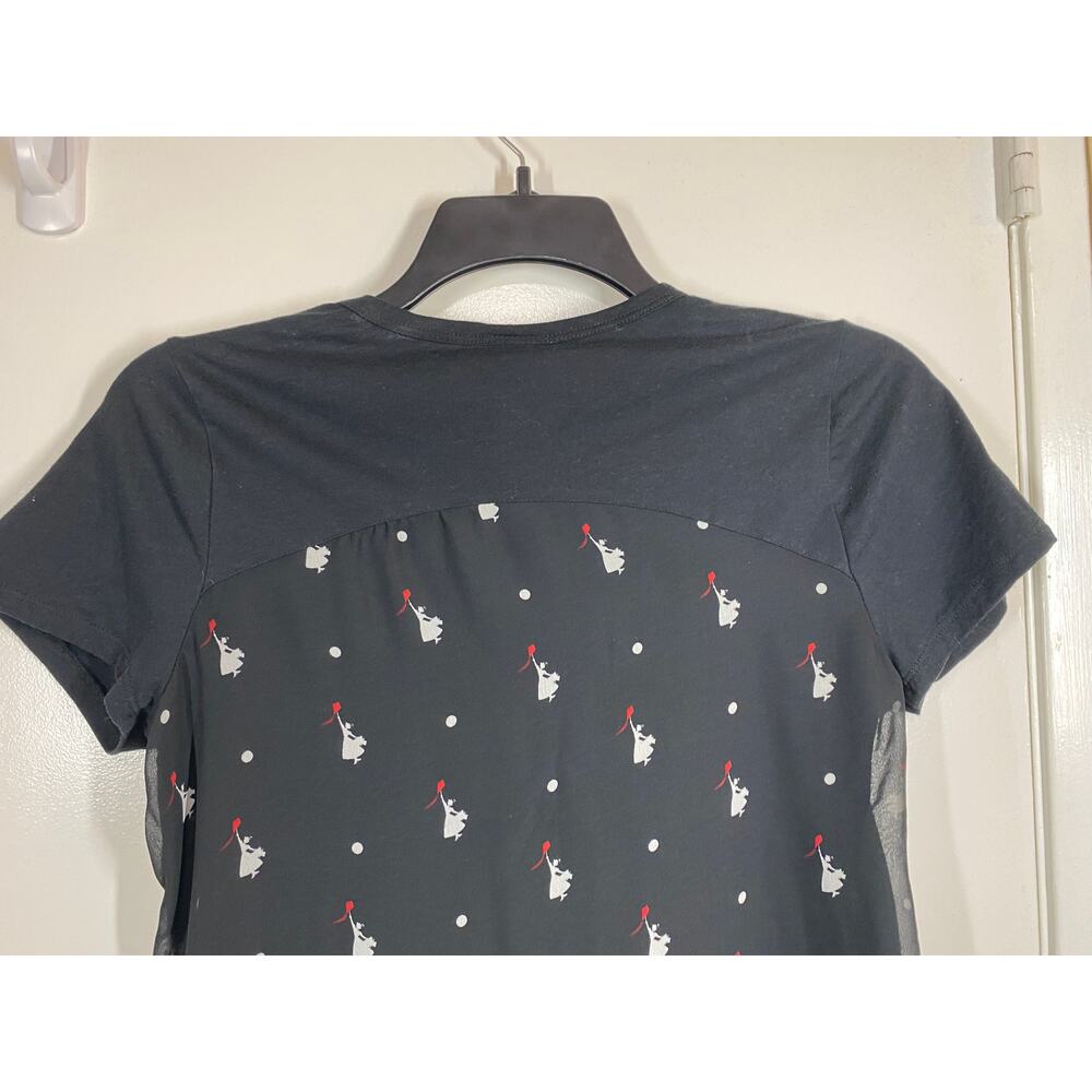 Disney Mary Poppins Black Crew Neck Short Sleeve Graphic T-Shirt Small - Picture 7 of 9